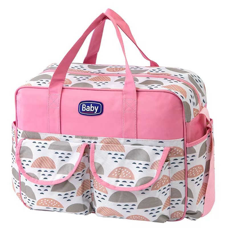 Torba za mamu s velikim kapacitetom, crossbody, geometrijskim uzorkom, od poliestera, vodootporna, ultra lagana