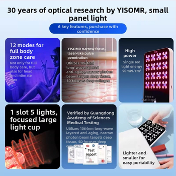 Fizioterapijski instrument za kućnu upotrebu – obnavljanje kože, crveno i plavo svjetlo, prenosiv s ugrađenom baterijom 800–1000 mAh