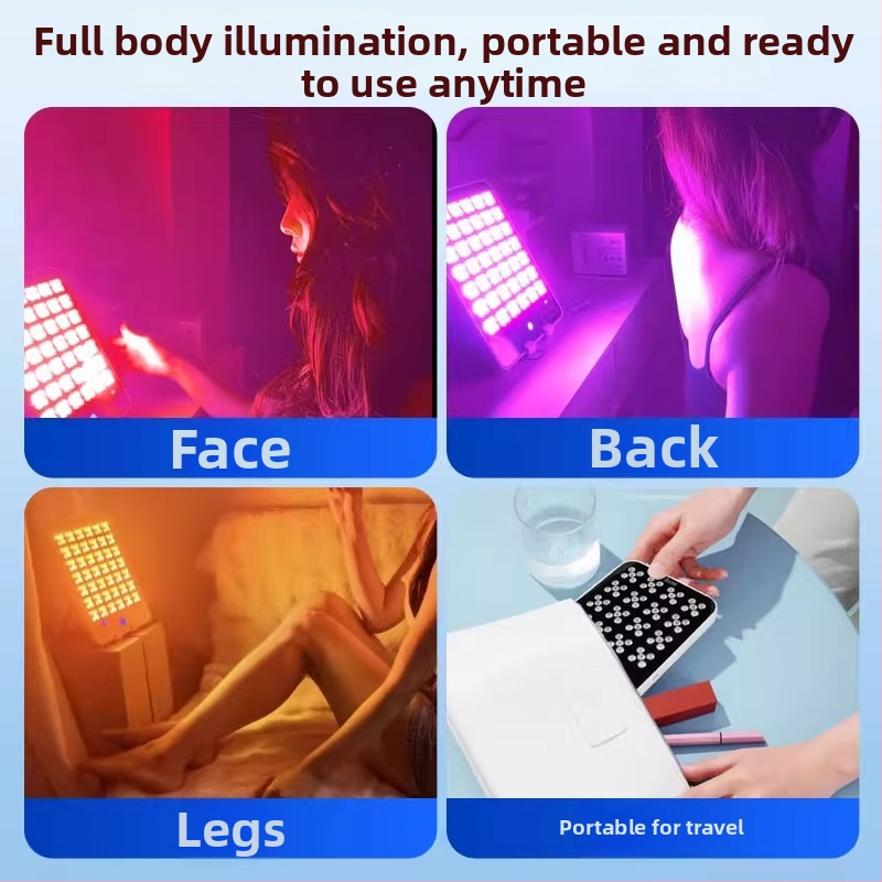 Fizioterapijski instrument za kućnu upotrebu – obnavljanje kože, crveno i plavo svjetlo, prenosiv s ugrađenom baterijom 800–1000 mAh