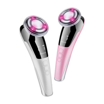 Ručni EMS masažni uređaj za lice s toplinskom kompresijom i obojenim svjetlom, prenosiv s ugrađenom baterijom 500–800 mAh