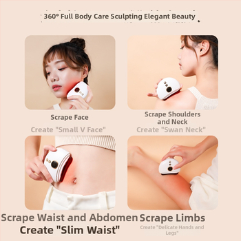 Ηλεκτρική συσκευή μασάζ με θερμανόμενη πέτρινη πλάκα για αυχένα, ώμους, πρόσωπο και ολόκληρο σώμα – Μοντέλο FJ-669, ρύθμιση θερμοκρασίας 40–45°C, 3 ταχύτητες, Υλικό: Πέτρα ABS, Μπαταρία 800 mAh