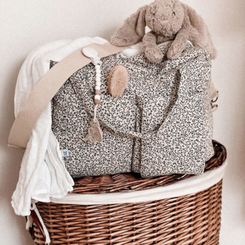 Košara za skladištenje majčine torbe, dansko-nordijski stil, cvjetni uzorak, pamukasto platno, vodootporno, branda Baby Stromi