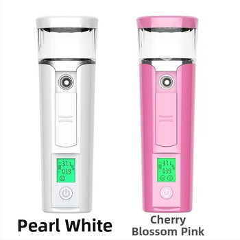 Φορητή συσκευή νάνο κρύου ψεκασμού για ενυδάτωση προσώπου με οθόνη, 1 ταχύτητα, κρύος ψεκασμός, περίβλημα ηλεκτροπλατινισμού, ενσωματωμένη μπαταρία 800–1000 mAh, αυτονομία 1–3 ώρες, χρόνος ομίχλης 61–120 δευτερόλεπτα