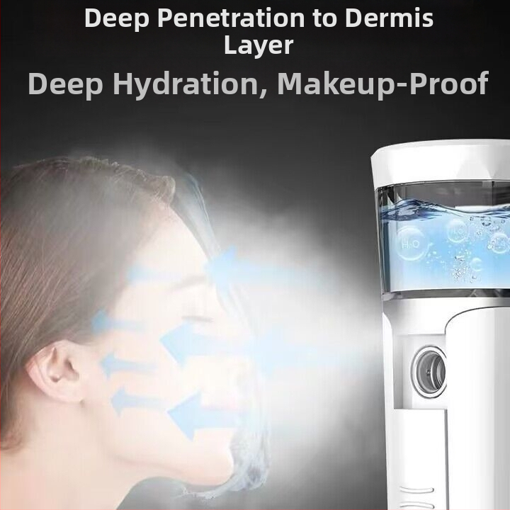 Φορητή συσκευή νάνο κρύου ψεκασμού για ενυδάτωση προσώπου με οθόνη, 1 ταχύτητα, κρύος ψεκασμός, περίβλημα ηλεκτροπλατινισμού, ενσωματωμένη μπαταρία 800–1000 mAh, αυτονομία 1–3 ώρες, χρόνος ομίχλης 61–120 δευτερόλεπτα