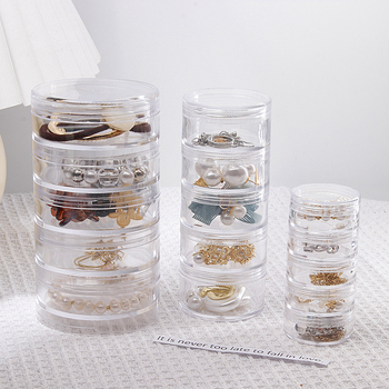 Prijenosna kutija za nakit s antioksidacijskom zaštitom, 5 slojeva, plastična, pretinci za naušnice i lančiće