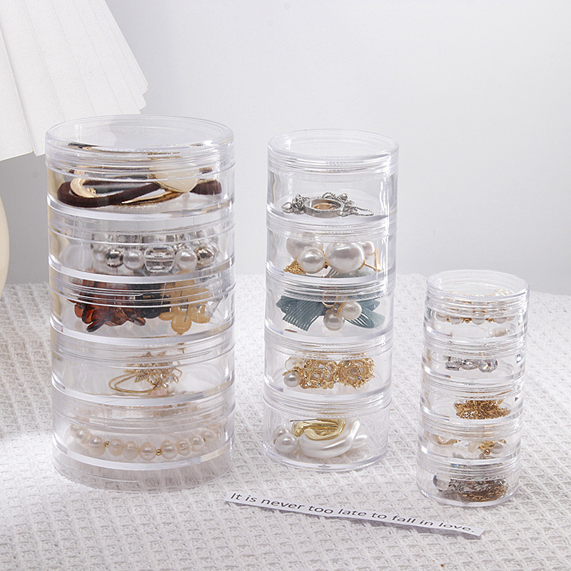 Prijenosna kutija za nakit s antioksidacijskom zaštitom, 5 slojeva, plastična, pretinci za naušnice i lančiće