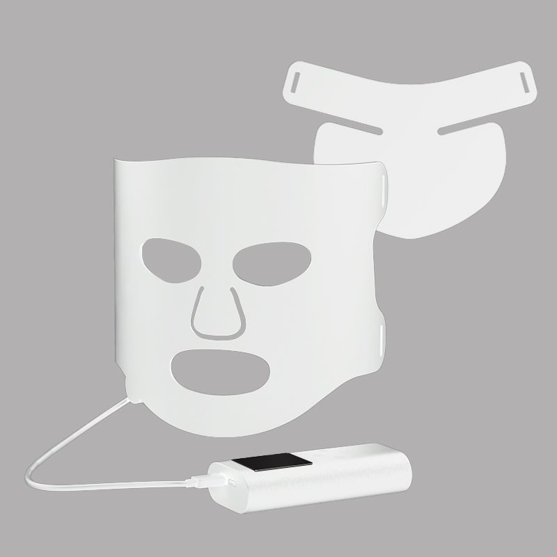 LED silikono veido kaukė su spektriniu infraraudonųjų spindulių apšvietimu namų naudojimui — odos atjauninimas ir raudonos šviesos terapija, 3 lygiai + 4-asis režimas