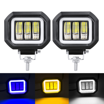 LED prožektorius su angelo akimis automobiliams, SUV, motociklams, furgonams ir sunkvežimiams – 30W, 12-60V, IP68, 6000lm, 40000h
