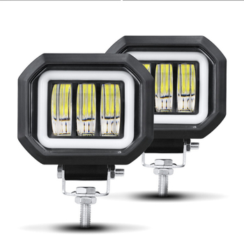 LED prožektorius su angelo akimis automobiliams, SUV, motociklams, furgonams ir sunkvežimiams – 30W, 12-60V, IP68, 6000lm, 40000h