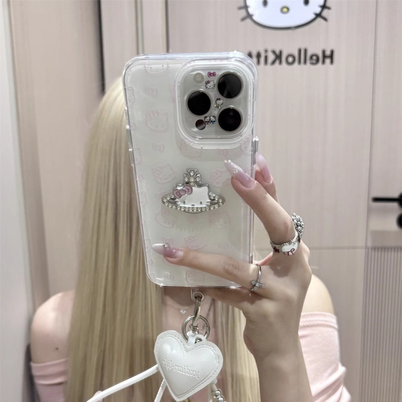 Korejskog stila ručno pleteni privjesak od umjetne kože za mobitel, srcoliki oblik, unisex, FNKO (Materijal: PU; Uže: poliester; Kopča: plastična)