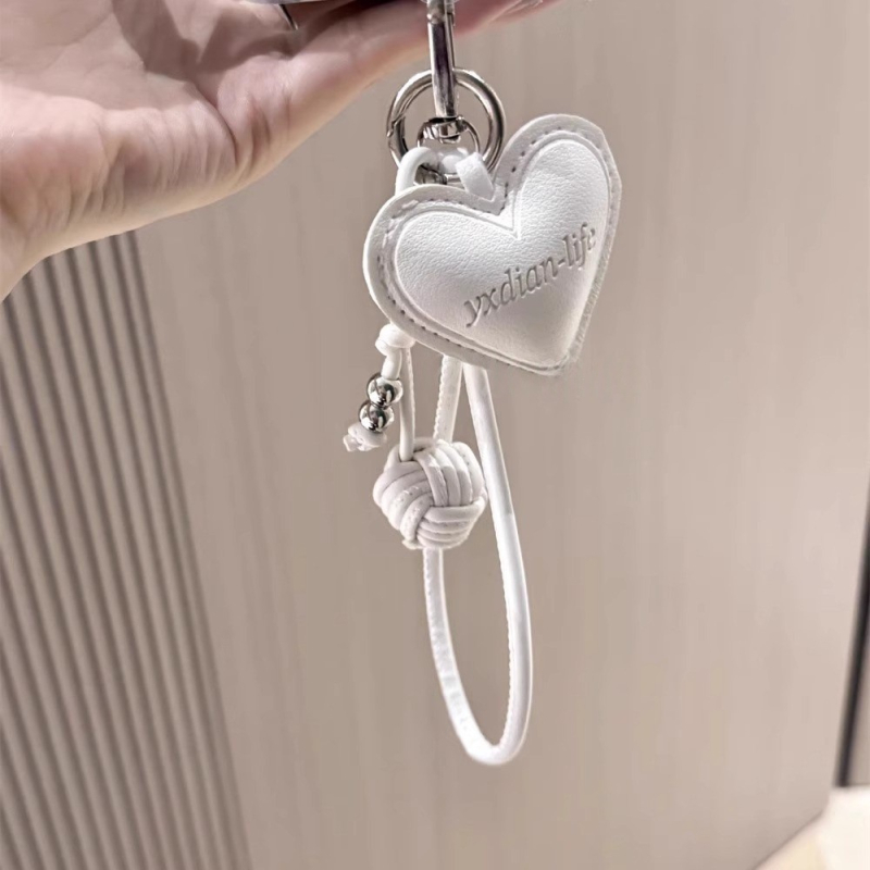 Korejskog stila ručno pleteni privjesak od umjetne kože za mobitel, srcoliki oblik, unisex, FNKO (Materijal: PU; Uže: poliester; Kopča: plastična)