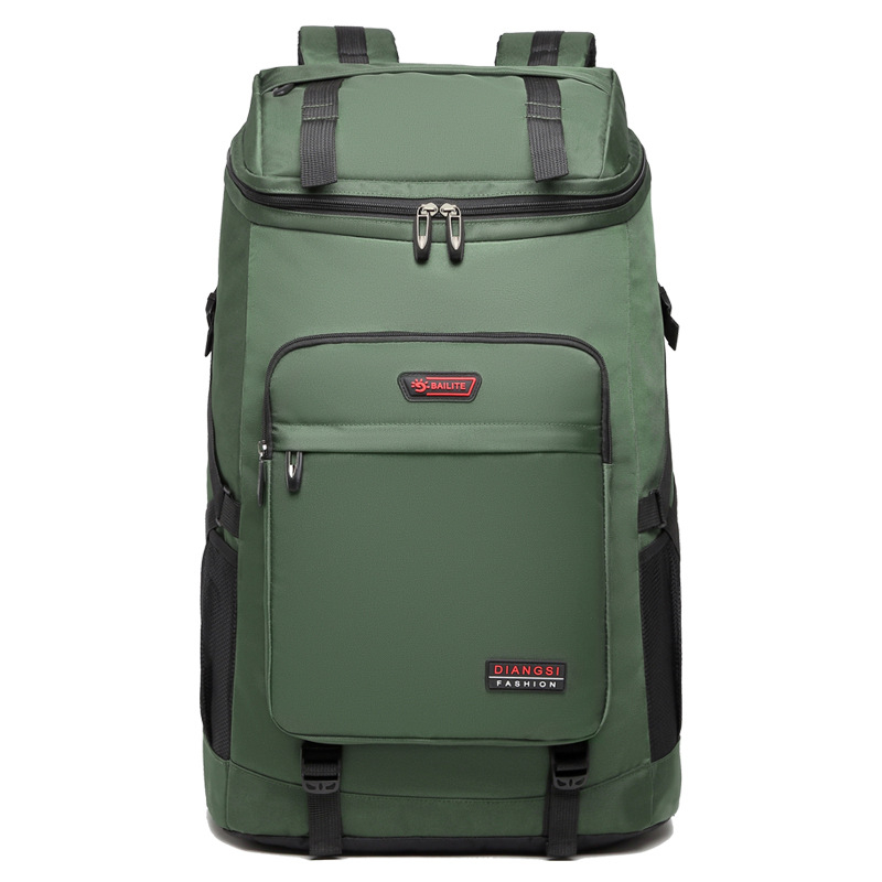 Rucsac 56-75L Oxford, rucsac de drumeție cu bretele curbate, impermeabil, potrivit pentru laptop de 13 inch