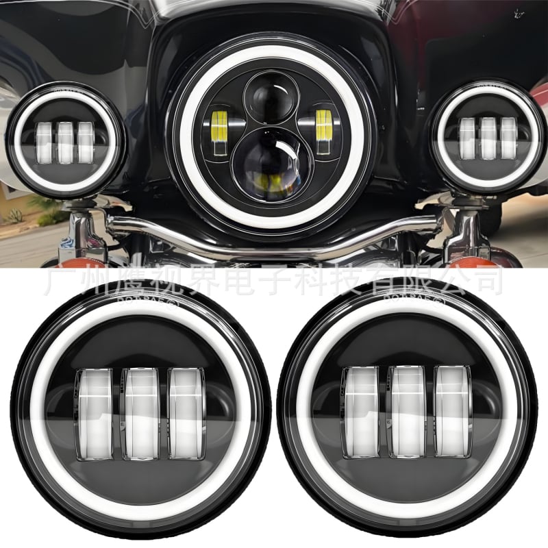 Kružna LED svjetla za maglu Harley stil motocikla prednje svjetlo, refleksijska šalice, avionski aluminij, LED izvor, IP zaštita, model C00129