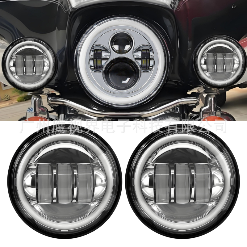 Kružna LED svjetla za maglu Harley stil motocikla prednje svjetlo, refleksijska šalice, avionski aluminij, LED izvor, IP zaštita, model C00129
