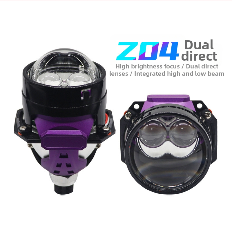 LED priekinis žibintas su bifokaline objektyvu, 45W, 12V, suderintas su H4/H7, modelis Z04