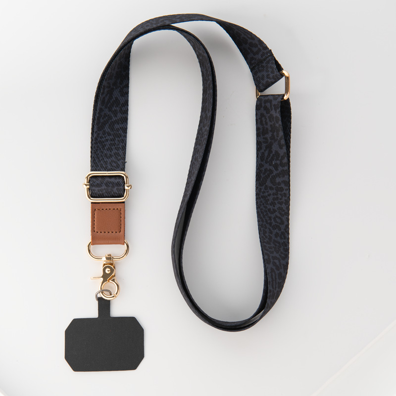 Lanyard unisex pentru telefon mobil, purtare crossbody sau la încheietură, polyester, imprimare prin transfer termic, imprimare logo disponibilă, reglabil, cataramă metalică