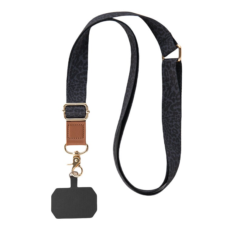Lanyard unisex pentru telefon mobil, purtare crossbody sau la încheietură, polyester, imprimare prin transfer termic, imprimare logo disponibilă, reglabil, cataramă metalică