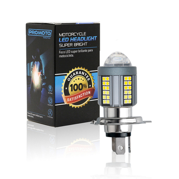 LED фар за мотоциклет с леща H4/Ba20d – алуминий, 25W, 12–80V, 5000 лм, IP67