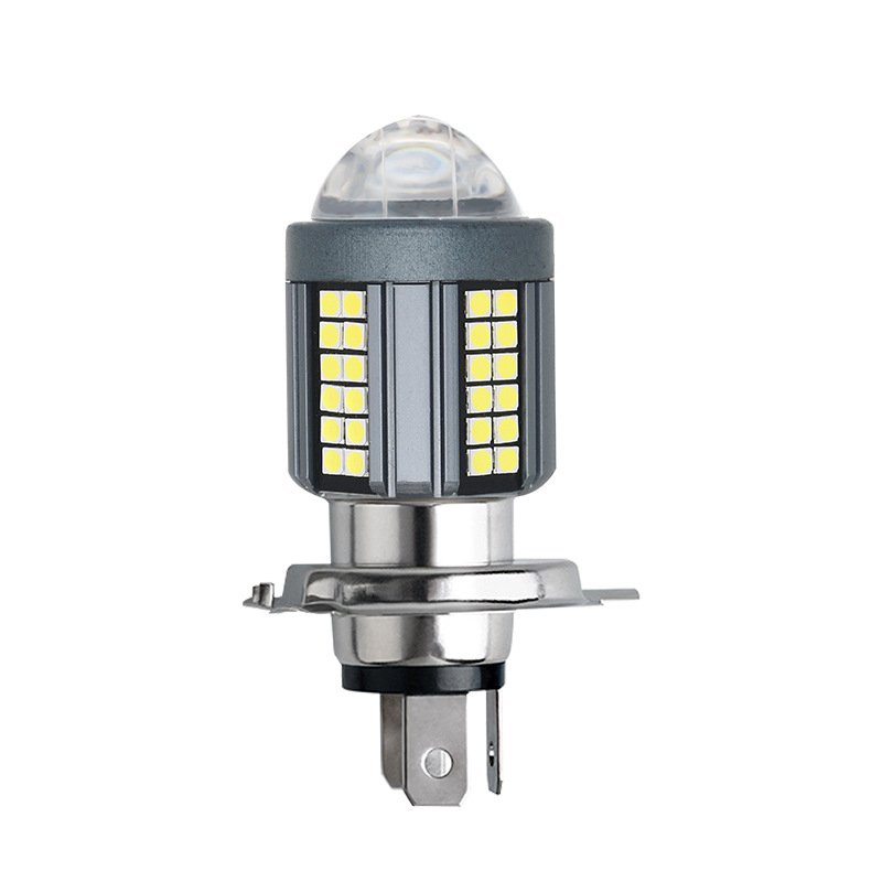 LED фар за мотоциклет с леща H4/Ba20d – алуминий, 25W, 12–80V, 5000 лм, IP67