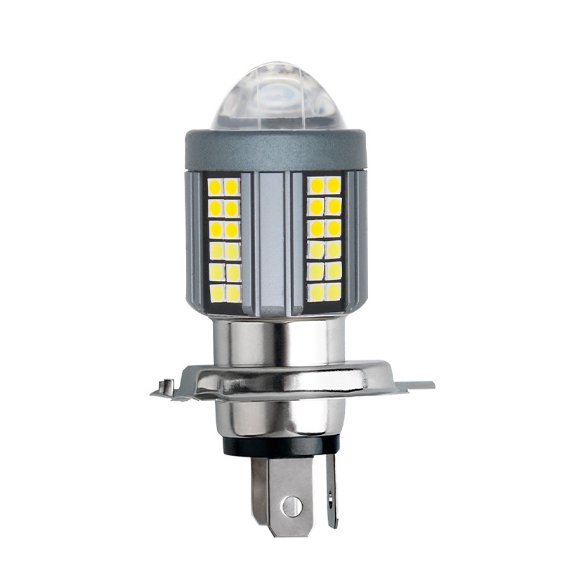 LED фар за мотоциклет с леща H4/Ba20d – алуминий, 25W, 12–80V, 5000 лм, IP67