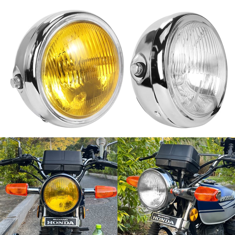 CG125 modificirano retro prednje svjetlo za GN125, okruglo prednje kućište s crnim – dijelovi za motocikle