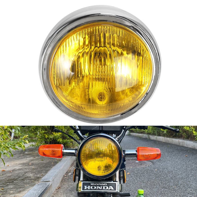 CG125 modificirano retro prednje svjetlo za GN125, okruglo prednje kućište s crnim – dijelovi za motocikle