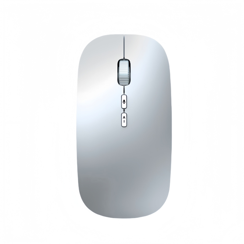 Optički bežični miš s dvostrukim Bluetooth/2.4G načinom, 1600 DPI, 5 tipki, ergonomski, kompatibilan s laptopom, s ugrađenim punjivim izvorom napajanja