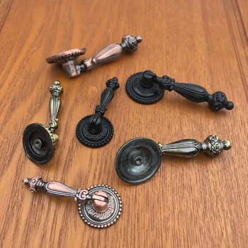 Λαβή για πόρτες και συρτάρια, ευρωπαϊκού αντίκα στυλ, κράμα ψευδαργύρου, μοντέλο 6025, ηλεκτροπλατίωση