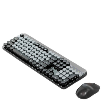 Set de tastatură și mouse wireless K73, 104 taste, 2.4G wireless, senzor optic de 1600dpi, Plug and Play, design ergonomic
