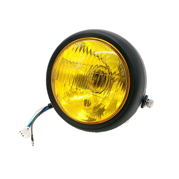 Motociklo apvalus priekinis žibintas, 6 colių, 35W 12V, geležinis korpusas, modelis JH8, nuimamas gaubtas