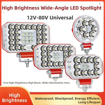 LED prožektorius automobiliams ir elektromobiliams – galia 12–144 W, įtampa 12–80 V, IP68, 3200 lm