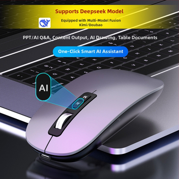 Οπτικό ασύρματο ποντίκι με 2.4G/Bluetooth, 3000 DPI, 5 πλήκτρα, USB διεπαφή, εργονομικός σχεδιασμός