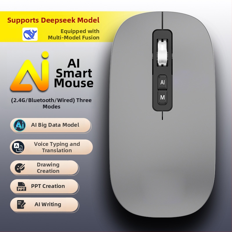 Οπτικό ασύρματο ποντίκι με 2.4G/Bluetooth, 3000 DPI, 5 πλήκτρα, USB διεπαφή, εργονομικός σχεδιασμός