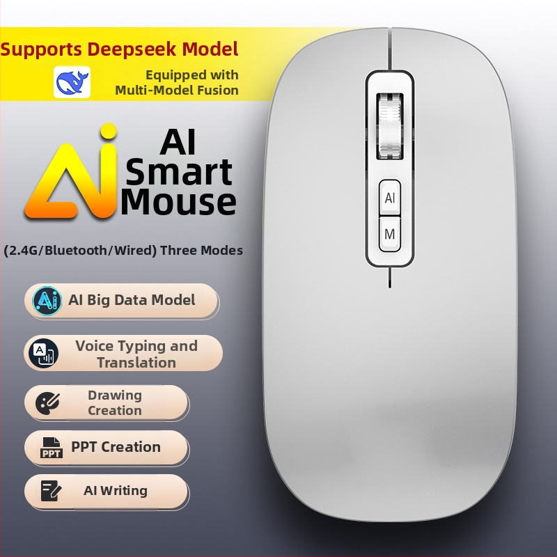 Οπτικό ασύρματο ποντίκι με 2.4G/Bluetooth, 3000 DPI, 5 πλήκτρα, USB διεπαφή, εργονομικός σχεδιασμός