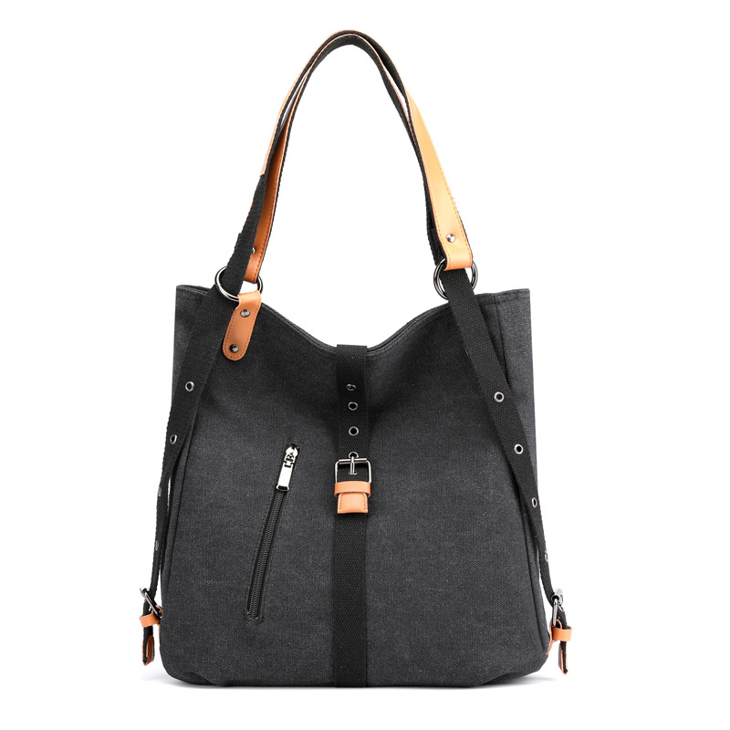 XIAOMOYOU kanvas ženska torba, casual višenamjenska torba preko ramena ili crossbody, magnetsko zatvaranje, džep za prijenosno, džep sa zipom, džep za dokumente
