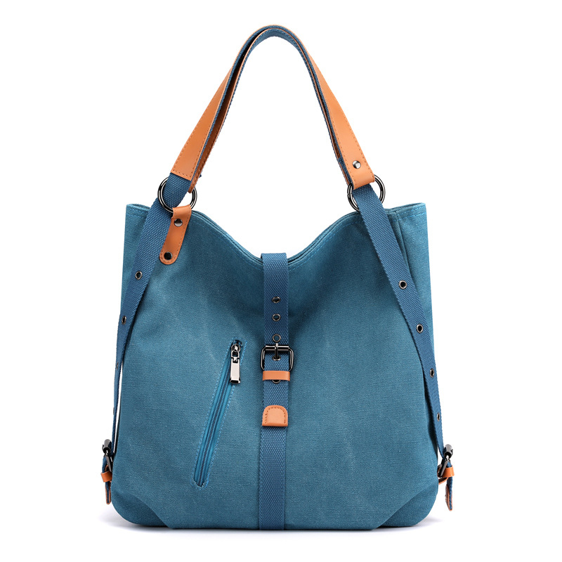 XIAOMOYOU kanvas ženska torba, casual višenamjenska torba preko ramena ili crossbody, magnetsko zatvaranje, džep za prijenosno, džep sa zipom, džep za dokumente