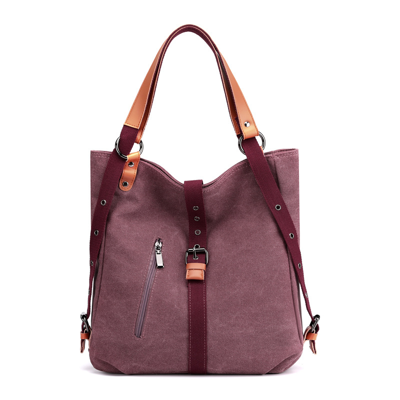 XIAOMOYOU kanvas ženska torba, casual višenamjenska torba preko ramena ili crossbody, magnetsko zatvaranje, džep za prijenosno, džep sa zipom, džep za dokumente