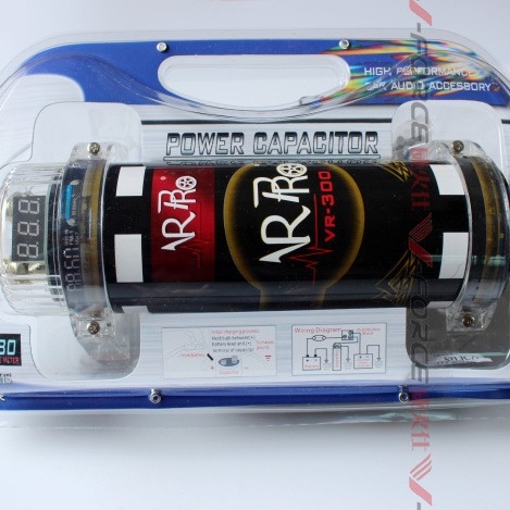 Автомобилен аудио кондензатор, 3F (3 Фарад), за автомобилен усилвател, тегло 1.3 кг