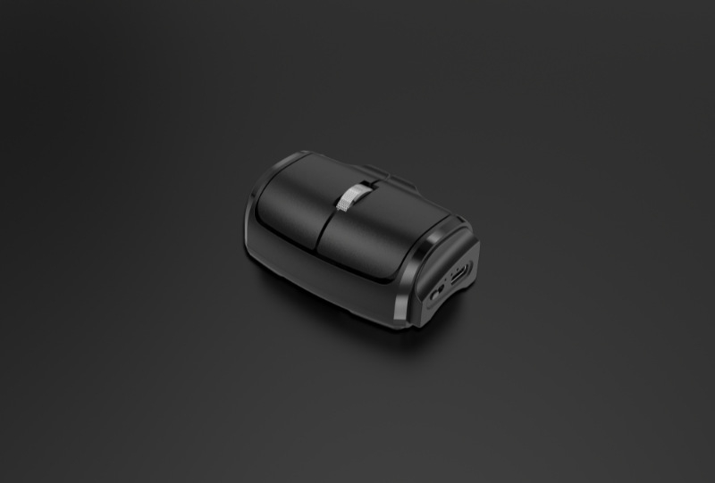 Μίνι ποντίκι Bluetooth σε σχήμα δαχτυλιδιού, διπλής λειτουργίας ασύρματο 2.4G + Bluetooth, 1000dpi, 3 κουμπιά, επαναφορτιζόμενο