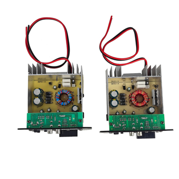 Automobilio subwoofer stiprintuvo plokštelė Class AB, RMS 60W/80W, 12V, aukšto lygio įėjimas, reguliuojamas crossover 40–200 Hz