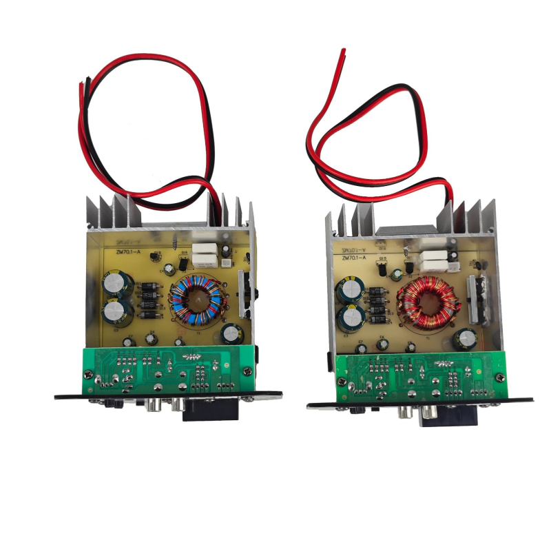 Automobilio subwoofer stiprintuvo plokštelė Class AB, RMS 60W/80W, 12V, aukšto lygio įėjimas, reguliuojamas crossover 40–200 Hz