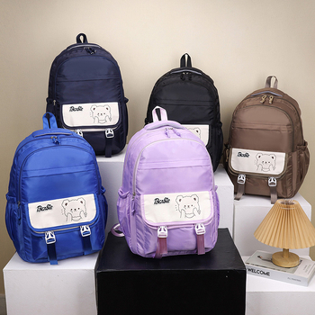 Σακίδιο σχολικό σε στυλ πανεπιστημίου, unisex, νάιλον, χωρητικότητα 36–55 L, κατάλληλο για φορητό 16 ιντσών, ιμάντες με μαξιλαράκι αέρα