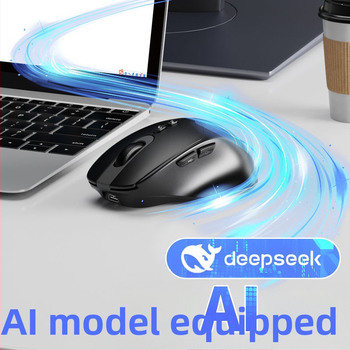 AI pametni miš s glasovnim upravljanjem, bežični, 4000dpi, 2.4G+Bluetooth, 7 tipki, USB sučelje, ugrađena baterija za punjenje