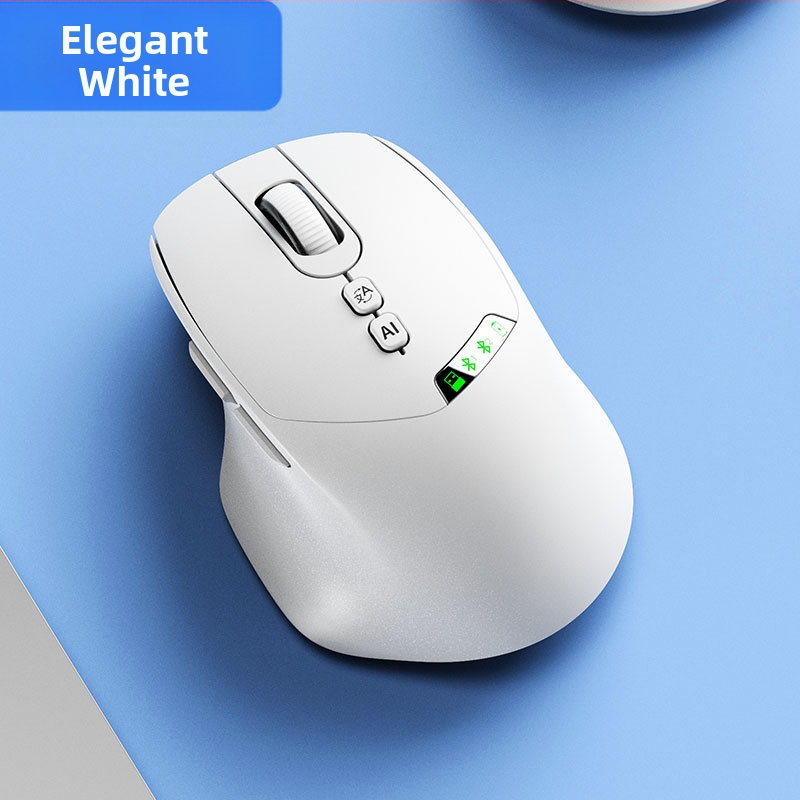 AI pametni miš s glasovnim upravljanjem, bežični, 4000dpi, 2.4G+Bluetooth, 7 tipki, USB sučelje, ugrađena baterija za punjenje