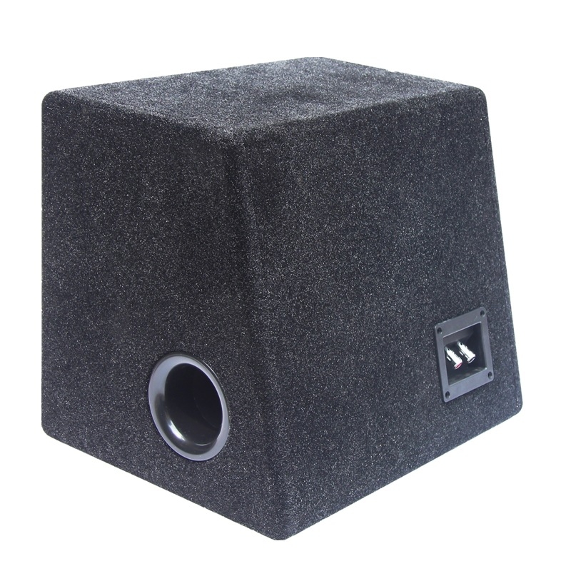 Drveno kućište zvučnika za auto, pasivna kutija za subwoofer s veluru unutrašnjošću