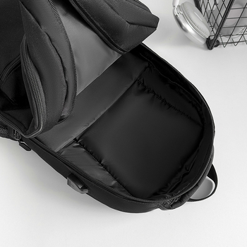 Ruksak za slobodno vrijeme, unisex, velikog kapaciteta, Oxford platno, zakrivljene naramenice, prugasti uzorak (volumen 36-55 L)