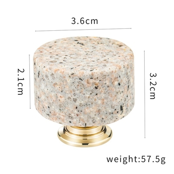 Cilindrična moderna ručka za ormar i ladicu, aluminijska legura, nordijski lagani luksuz, umjetni mramor, model Marble Handle 04