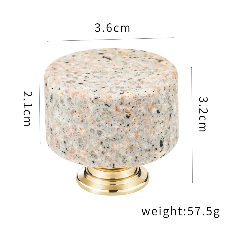 Cilindrična moderna ručka za ormar i ladicu, aluminijska legura, nordijski lagani luksuz, umjetni mramor, model Marble Handle 04