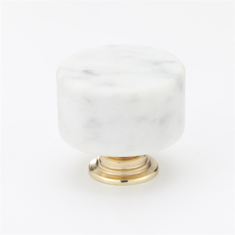Cilindrična moderna ručka za ormar i ladicu, aluminijska legura, nordijski lagani luksuz, umjetni mramor, model Marble Handle 04