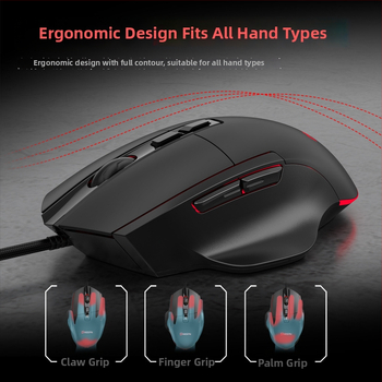 Ποντίκι παιχνιδιών X11 – 7200 DPI, 7 κουμπιά, RGB, ενσύρματο USB (DPI 7200; κουμπιά 7; RGB; USB ενσύρματο; Μακροεντολές)